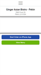 Mobile Screenshot of gingerasianbistropekin.com